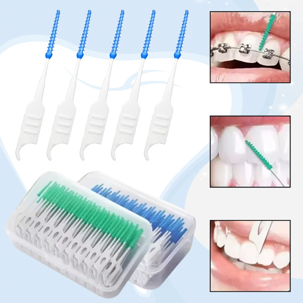 

40Pcs Soft Silicone Interdental Brushes for Teeth Gaps Orthodontic Cleaning Oral Care Dental Hygiene