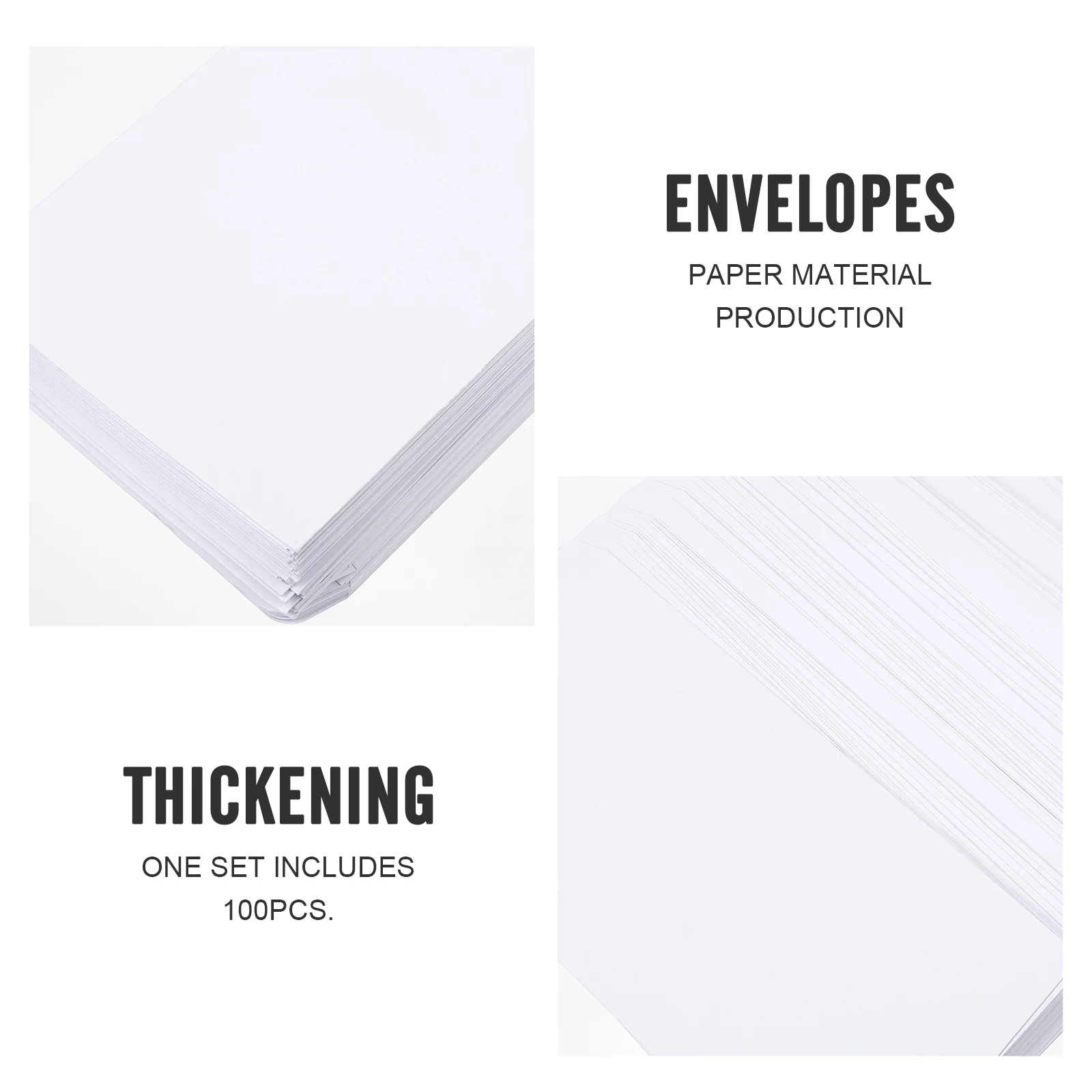 Envelopes De Papel Em Branco, Mail Sack, Envelopes De Embalagem De Dinheiro, Sacos De Armazenamento De Dinheiro, Carta Grossa, No Word Office, 100 Pcs