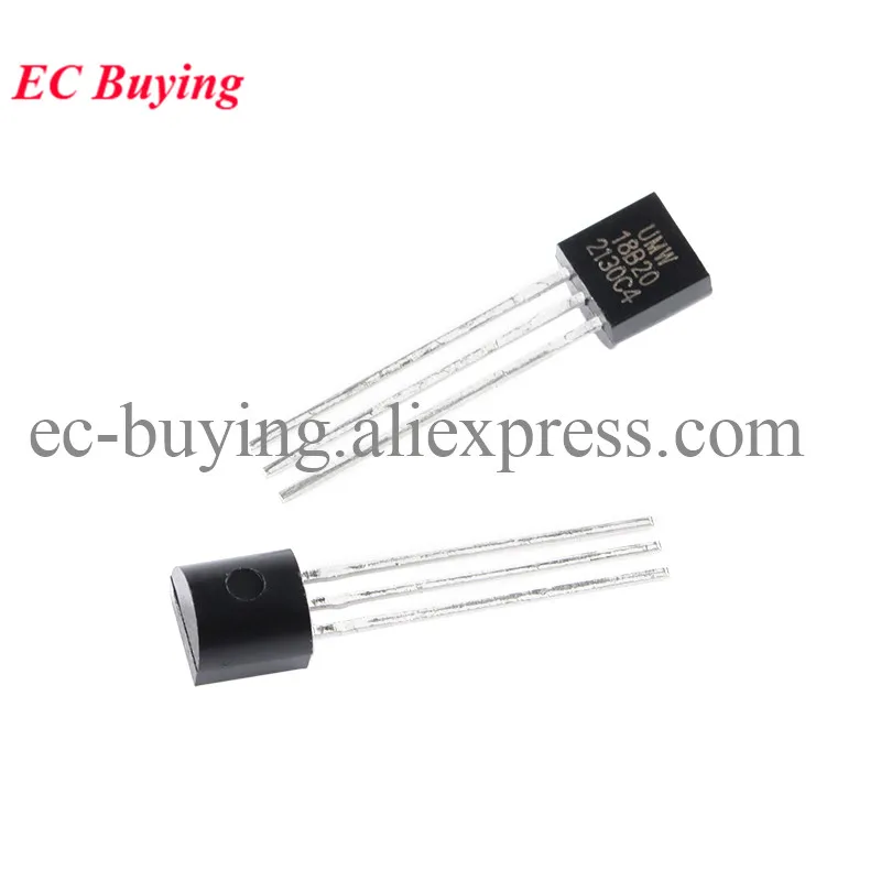 10pcs/1pc Sensor Electronic Chip DS18B20 TO-92 18B20 Single Bus Temperature Sensor IC 18b20 TO92 diy electronic