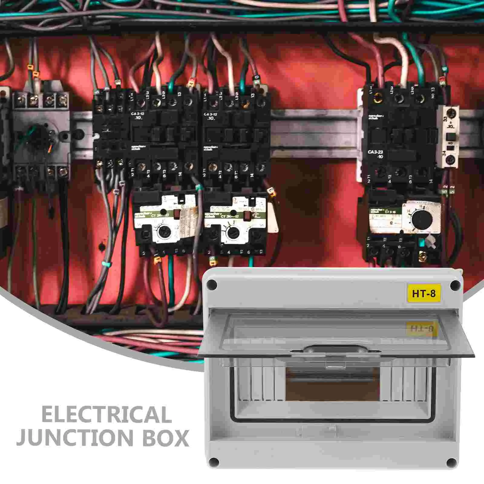 HT24 Double rangée de Distribution étanche, grande capacité, matériau ABS, jonction électrique, boîte de disjoncteur extérieure, éclairage de câblage domestique