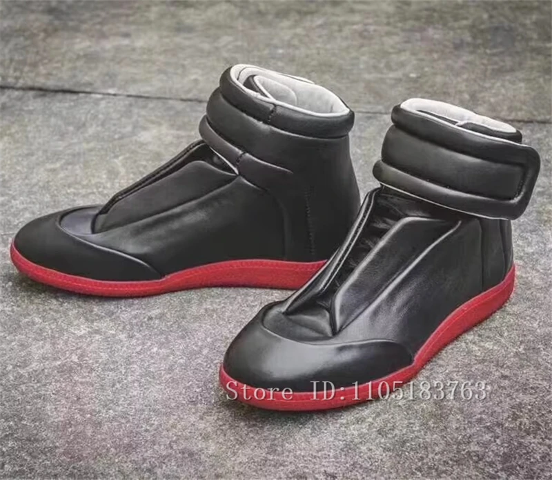 الرجال موضة جديدة جلد طبيعي عالية أعلى أحذية رياضية جولة تو بلون الشقق أحذية رياضية الراحة في الهواء الطلق أحذية مشي غير رسمية