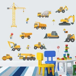 DIY Tractor Engineering Vehicle Wall Stickers Decorative Kids Room Boy Baby Room Wall Decals Wall Decor Vinyl Nursery Stickers