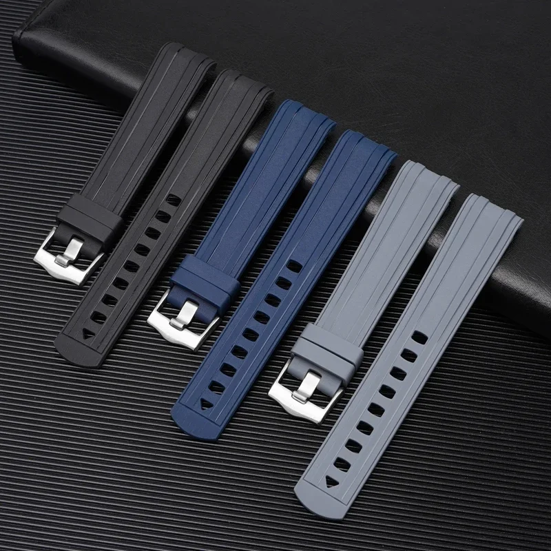 Cinturino in gomma siliconica per Omega X Swatch Joint MoonSwatch Bracciale con cinturino sportivo per immersione con estremità curva 20mm per Seamaster 300