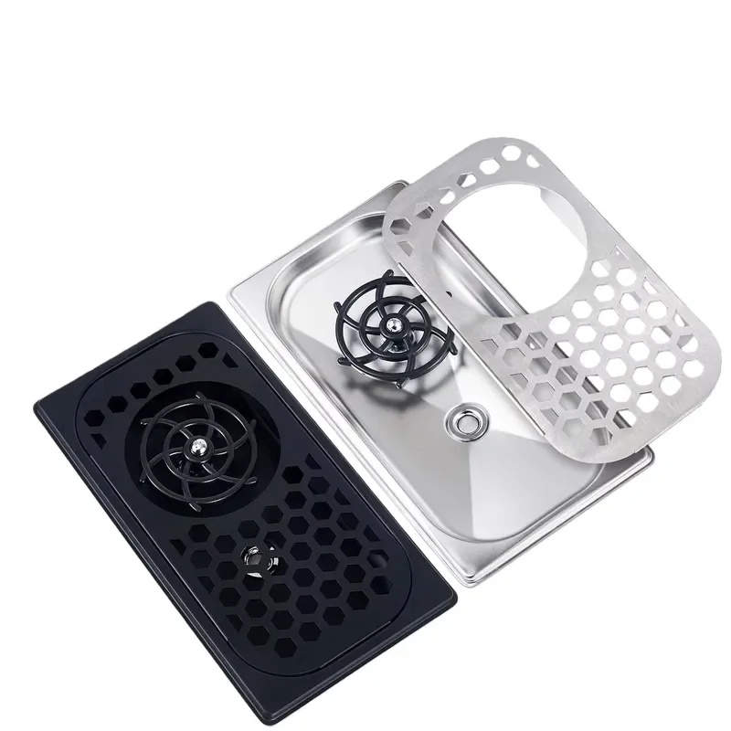 Modern Stainless Steel Cup Washer Drain Tray Eco Friendly Bar Accessories Restaurant Appliance Built In Sink Drainer for Home