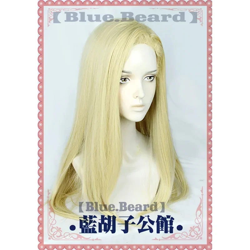 Gyro zeppeli peruca cosplay julius césar loira longa 70cm cabelo sintético reto papel de halloween mn1