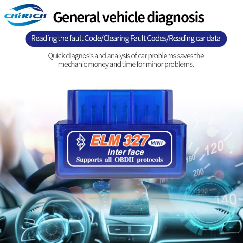 

Mini Bluetooth ELM327 V2.1 V1.5 Auto OBD Scanner Code Reader Tool Car Diagnostic Tool Super ELM 327 For Android OBDII Protocols