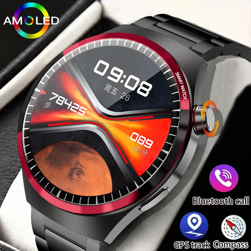 

New Watch 4 Men's Smartwatch GPS Motion Track HD Bluetooth Talk 1.53-inch waterproof Sport Men's smartwatch for Huawei Xiaomi