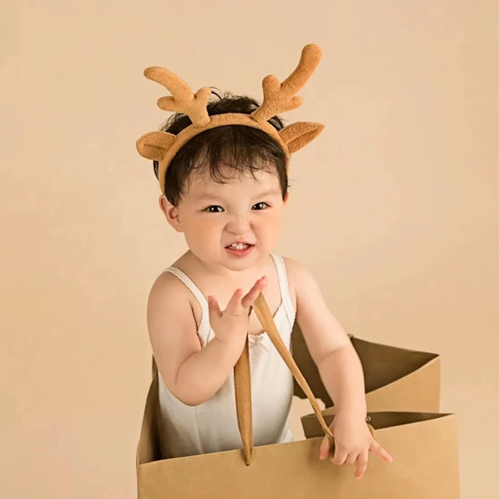 Cute Deer Horn Headwear Centennial Photography Props Centennial Photography Clothing Newborn Photography Props New Born