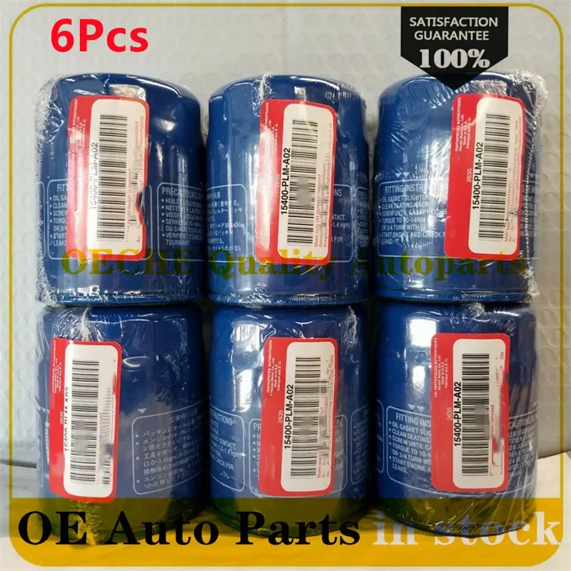 

15400-RBA-F01 15400-PLC-004 High Quality New Replacement Oil Filter 15400-RTA-003 For Honda Accord Civic Acura ILX MDX RDX 6Pcs