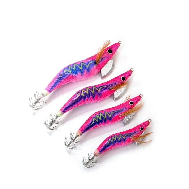 1Pc 2.5/3.0 Luminous Squid Jig 8g-19.5g Octopus Cuttlefish Shrimp Hook Rig Sea Fishing Lure Outdoor Fishing Tool Random Color