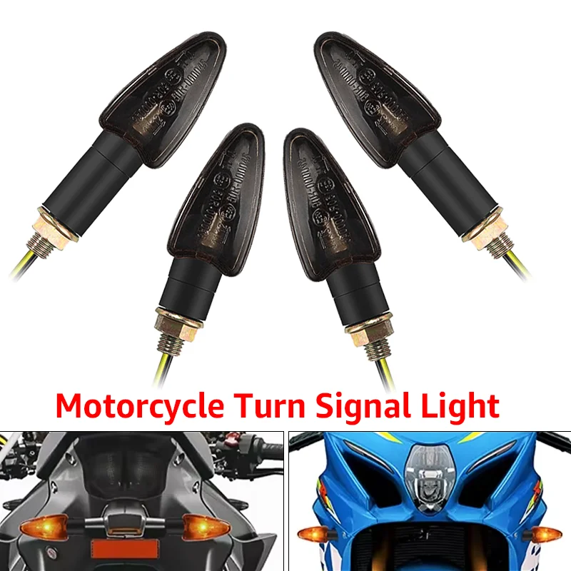

2Pcs Motorcycle Led Turn Signal Light Amber Flashers Indicators Lights 12V Motorbike Lamp Super Bright Custom Tail Light