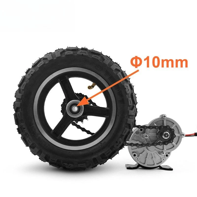 2 * 250W 10 Inch Dual Drive Pneumatic Wheel Reverse Electric Conversion Kit For Easy Carrying Of 200kg Handcart Flatbed