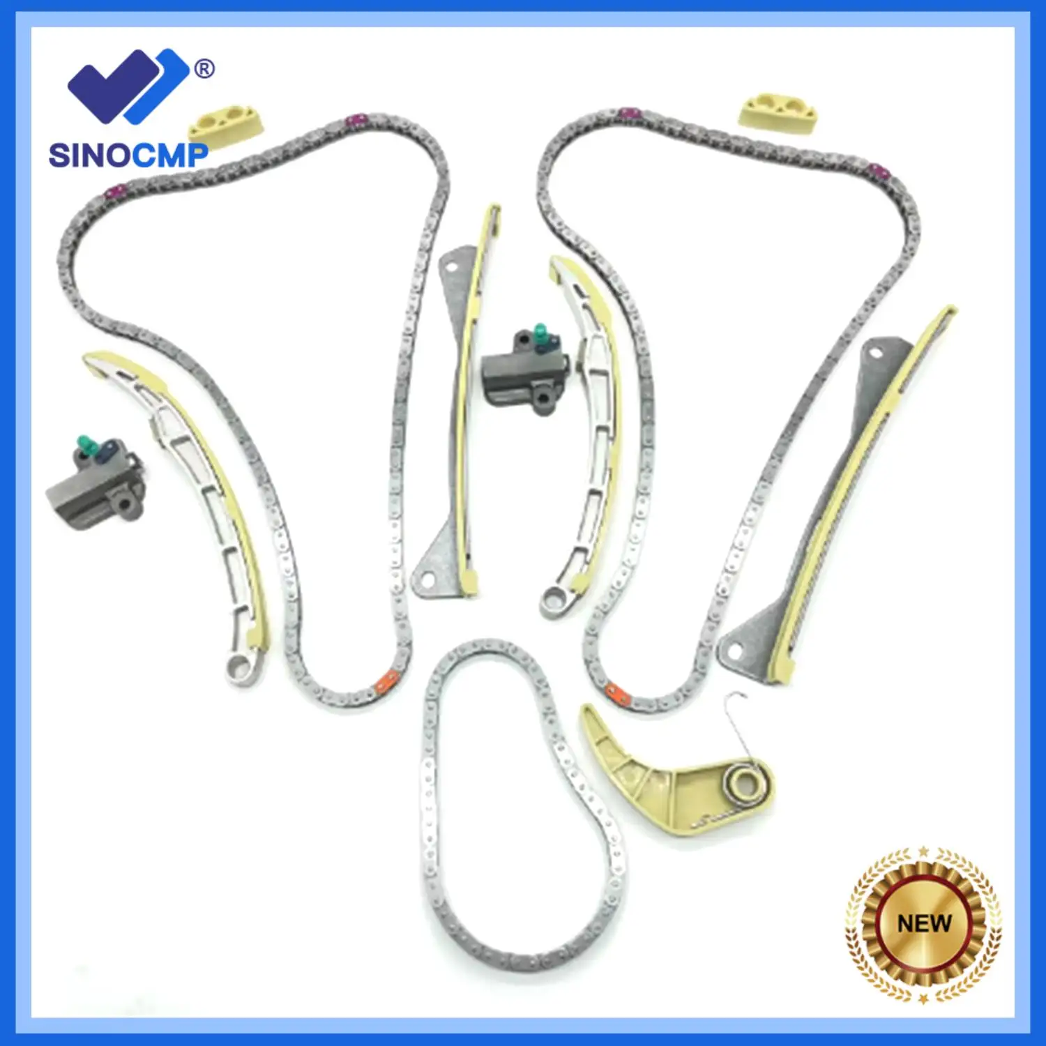 

1 комплект новой цепи ГРМ двигателя 24321-3L100 243213L100 для Hyundai Santa Fe Sorento Azera Genesis 3.3L 3.8L, автозапчасти двигателя