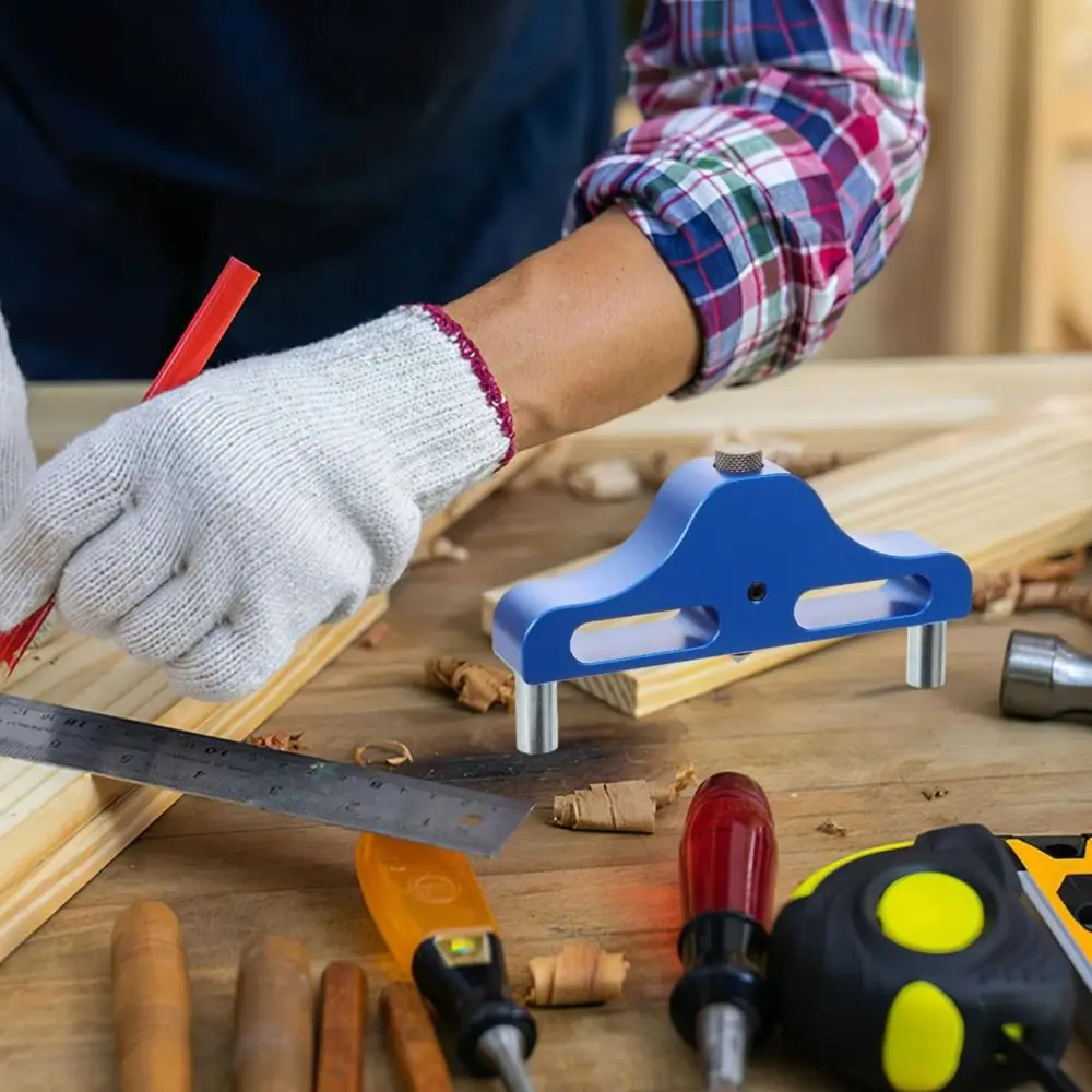 

Aluminum Alloy Center Finder High Accuracy Accurate Scale Alignment Center Finder Blue Red Color Easy To Use Center Scriber