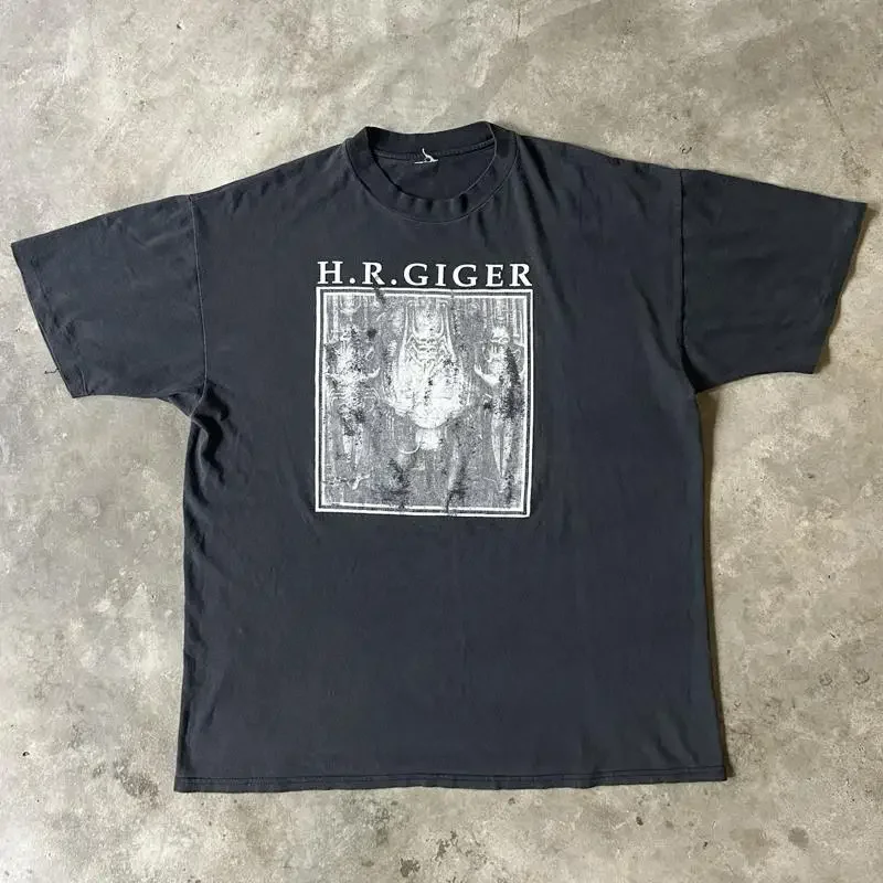 Rare Vintage H R Giger Aliens Art T Shirt