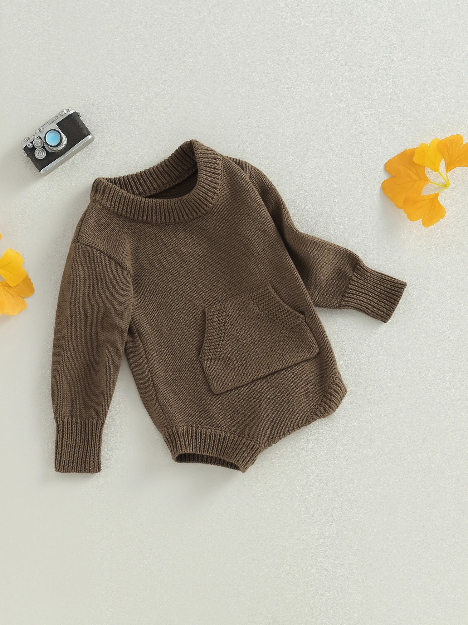 

Adorable Infant Sweater Romper for Boys and Girls - Long Sleeve Crewneck Knit Outfit for Warm Fall and Winter Clothes for