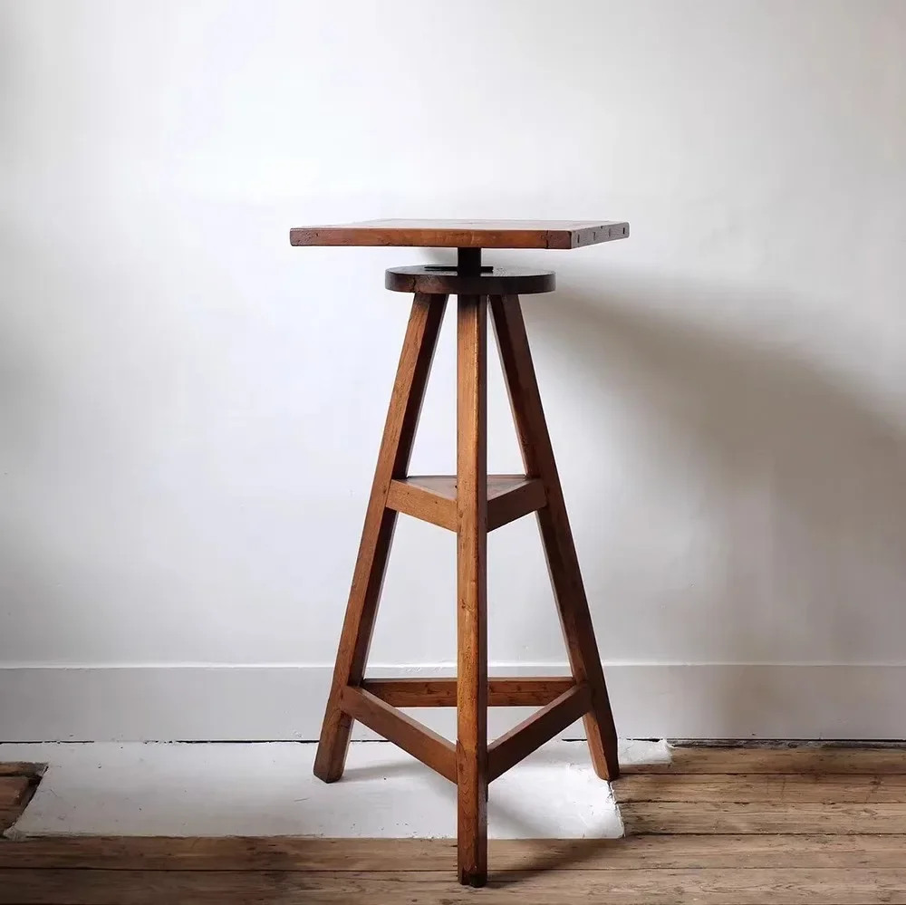 Solid wood flower table floor triangle multi-layer flower stand, living room decorative ornament shelf creative display stand