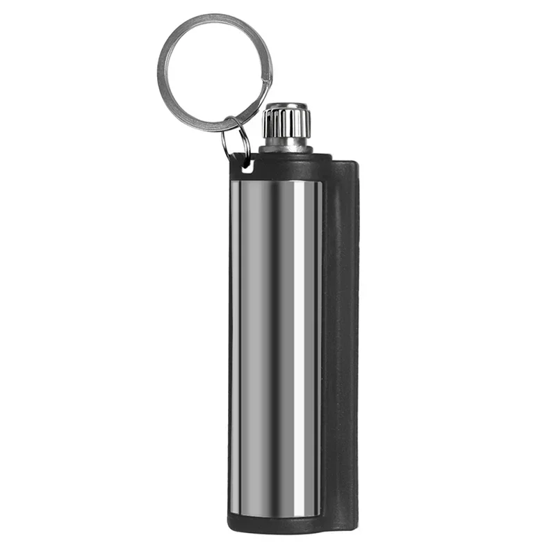 Portable Metal Waterproof Keychain Cotton Core Kerosene Without Fire Outdoor Camping Survival Tool Lighter Smoking Accessories