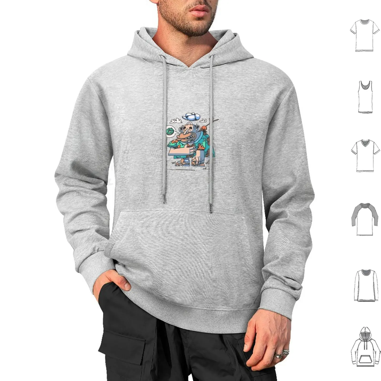 Homer Jay. Hoodies Long Sleeve Nativo Tree Green Cartoon Beautiful Cute