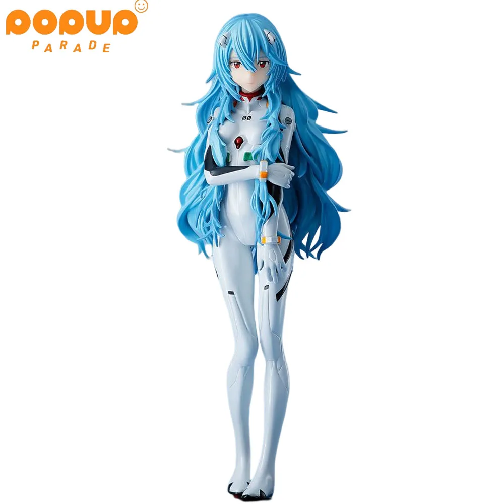 

Ayanami Rei 17CM Anime Figure Genuine POP UP Parade EVA Evangelion PVC Long Hair Collectible Model Dolls Birthday Toy For Gifts