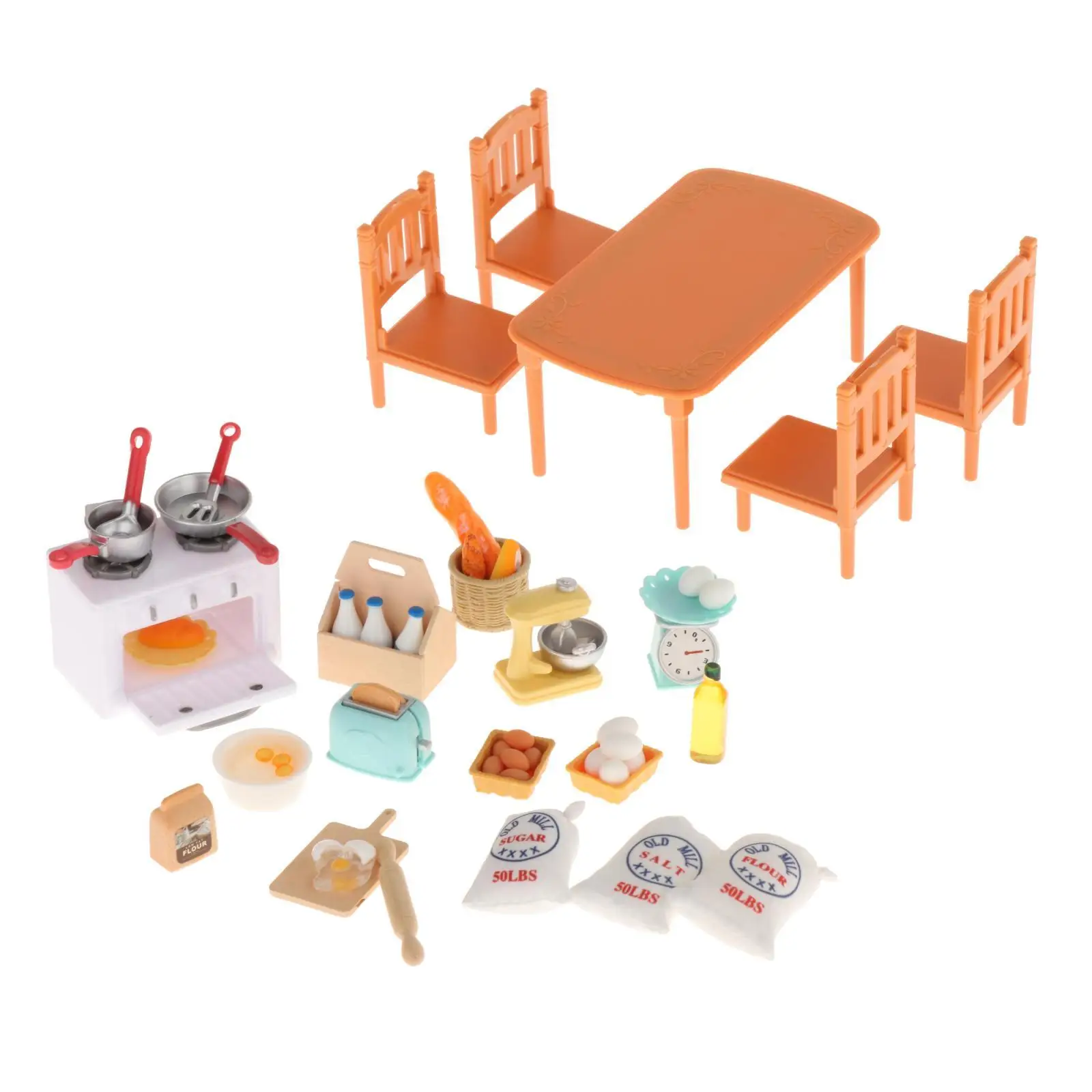 Kitchen Toys Accessories for Boys Girls Dollhouse Decoration Realistic Utensils