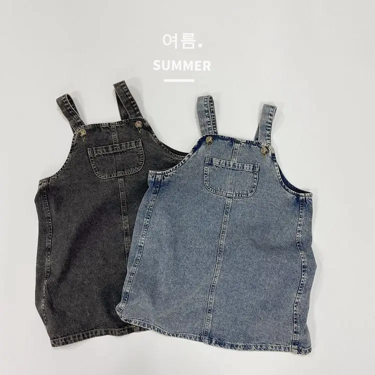 

Baby Girl Cotton Jean Suspender Dress Spring Autumn Summer Infant Toddler Child Denim Strap Skirt Outfit Baby Clothes 1-7Y