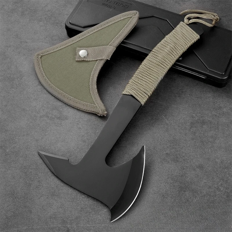 Outdoor Multi-functional Camping T-actical Axe Logging Woodcutting  Fire-fighting Axe Vehicle-mounted Camping Woodworking Axe