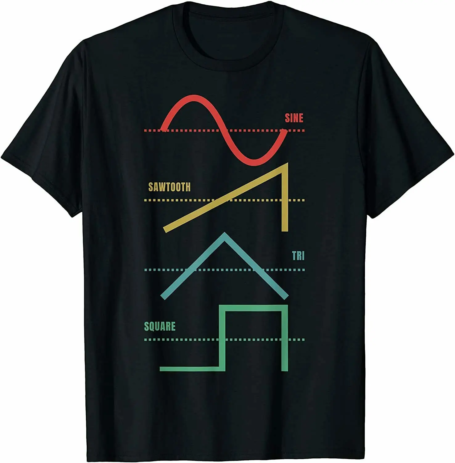 

Vintage Analog Synthesizer Techno Waveform - Synth Nerd T-Shirt Short Sleeve O-Neck Mens T Shirt New S-3XL