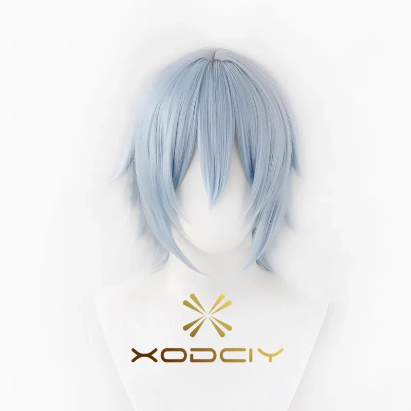 IDOLiSH7 Tamaki Yotsuba Cosplay Wig Light Blue Short Game Role Play Synthetic Hair for Carnival Halloween Costume Party Wigs