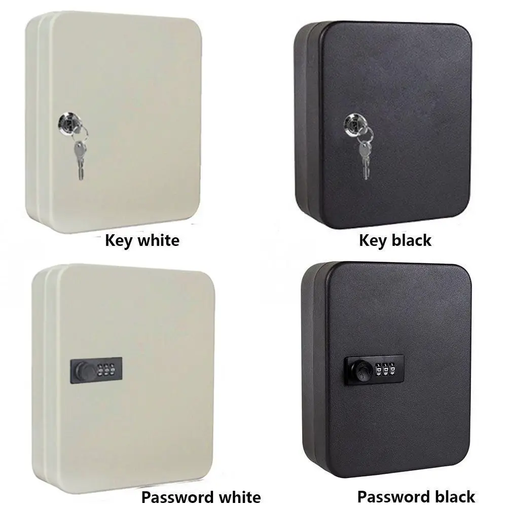 20 Key Hooks Combination Key Cabinet Key/Code Lock Convenient Key Storage Lock Box Space Saving Wall Mounted Home Safe Deposit