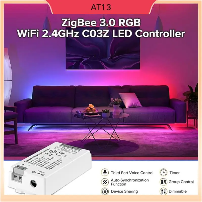 

AT13 Light Strip Controller RGB Light Strip Controller TUYA Smart Life APP Control Dimmer Light Strip Controller RGB