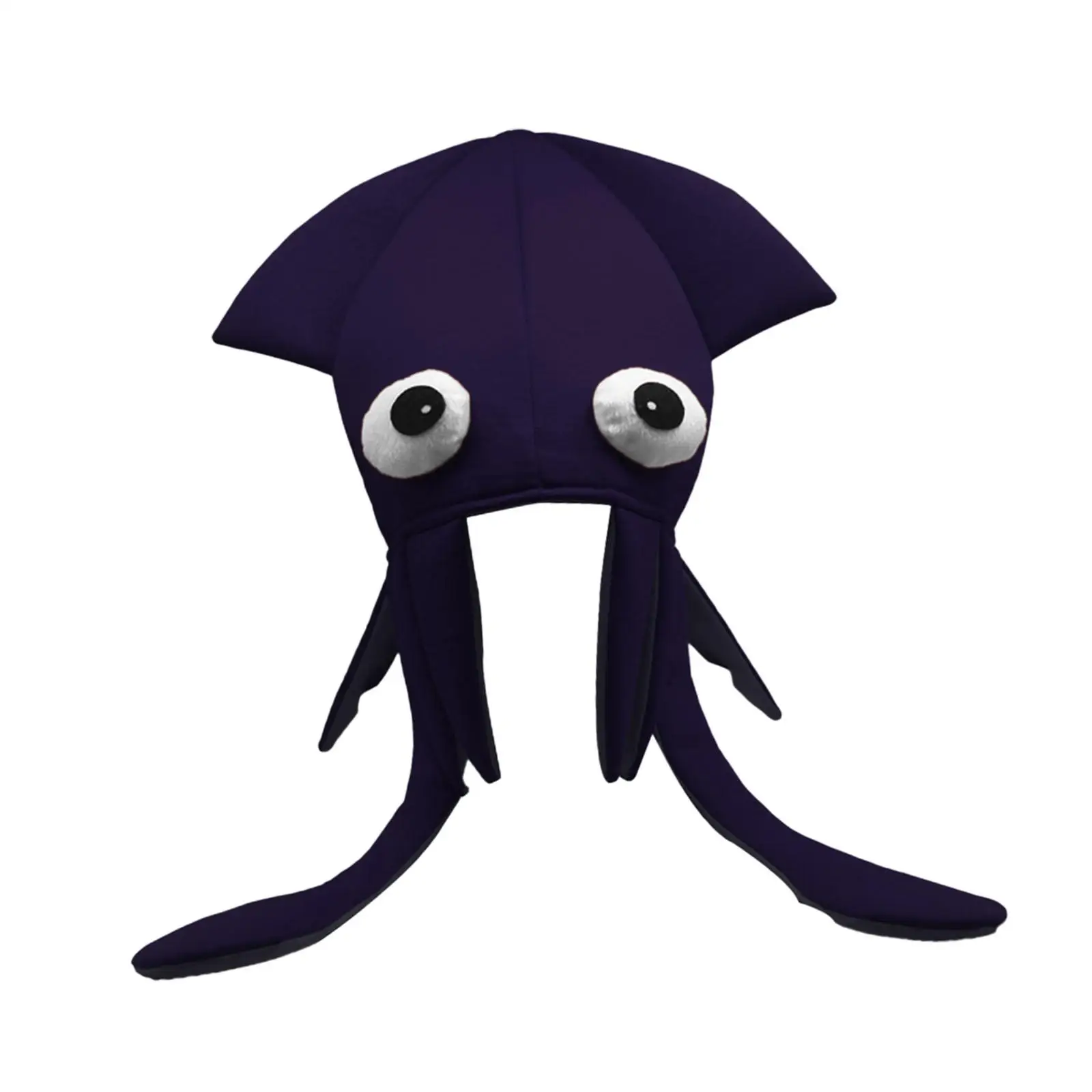 Squid Hat Dress up for Men Women Novelty Toy Sea Animal Hat for Halloween Party Stage Performance Festival Role Play Decoration