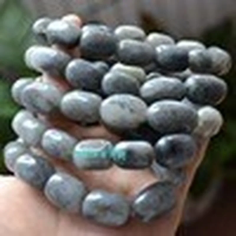Natural Hetian Jade Blue and White Bead Bracelet, Hetian Jade Bracelet Men and Women