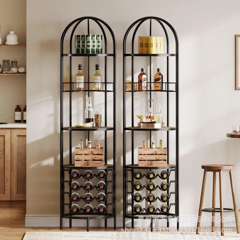 Multi-layer wine rack, wine glass rack, living room bar counter, wine rack