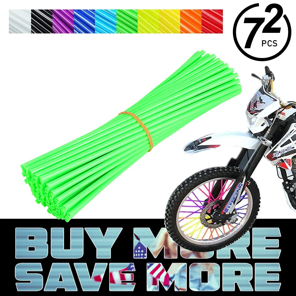 72PCS 24cm Universal Dirt Bike Speichen Abdeckungen Motorrad Felge Speichen Wrap Kit Skins Schutz Abdeckung Für motocross Fahrrad