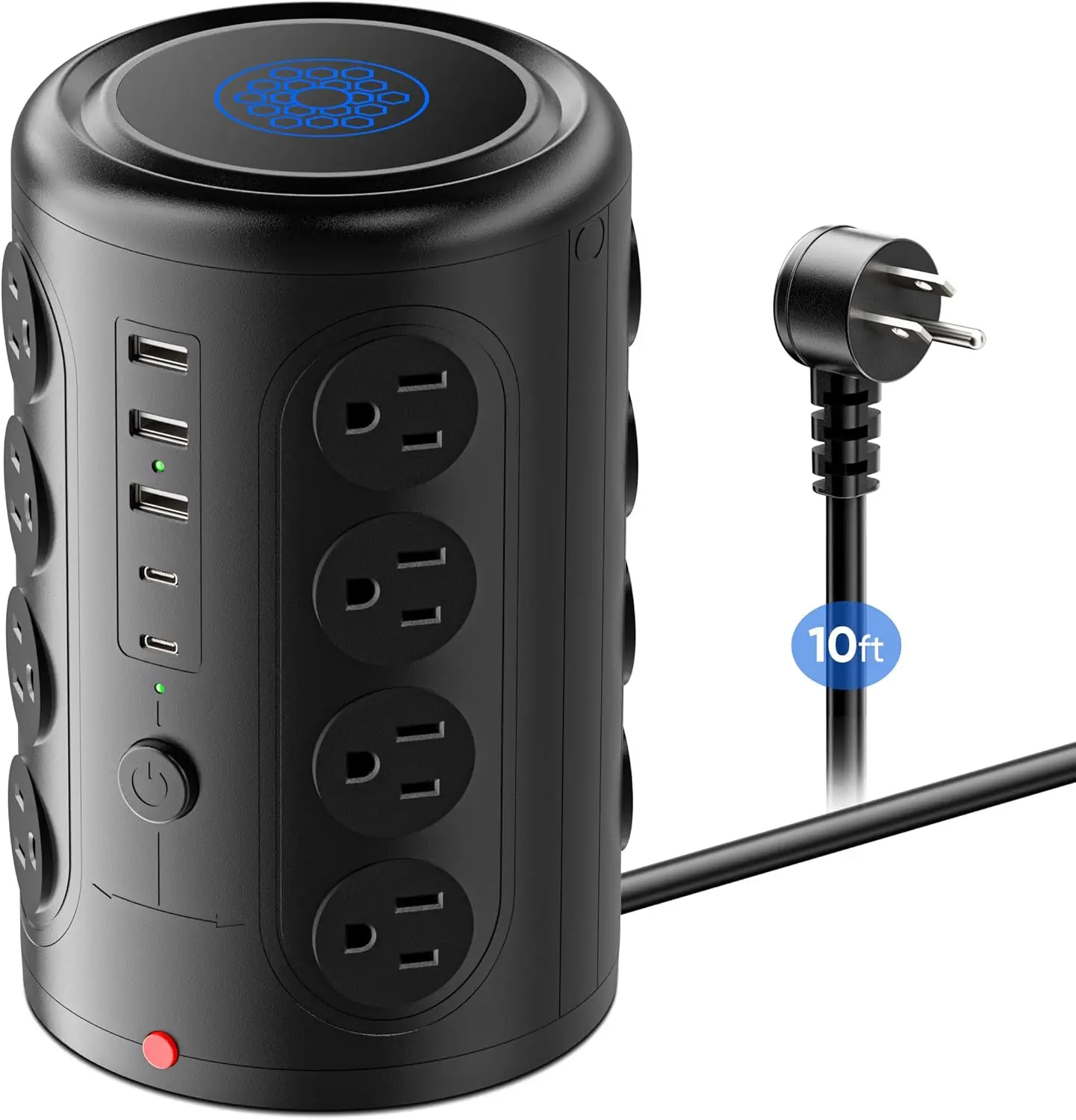 

Vertical Power Strip with 16 Outlets & 5 USB Ports, 10ft Cord, Surge Protector for Home Office Desk