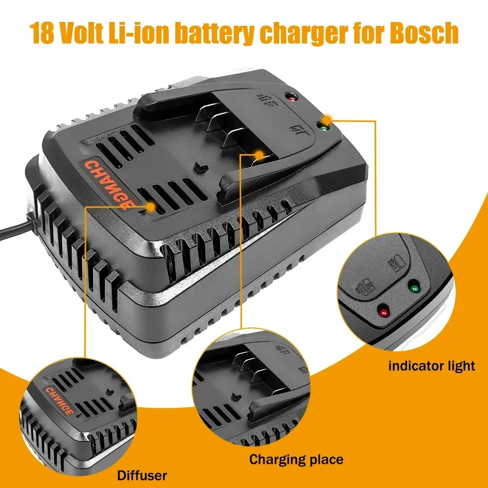 

Li-ion Battery Charger For Bosch 14.4V 18V Battery BAT609 BAT609G BAT618 BAT618G Charger AL1860CV AL1814CV AL1820CV