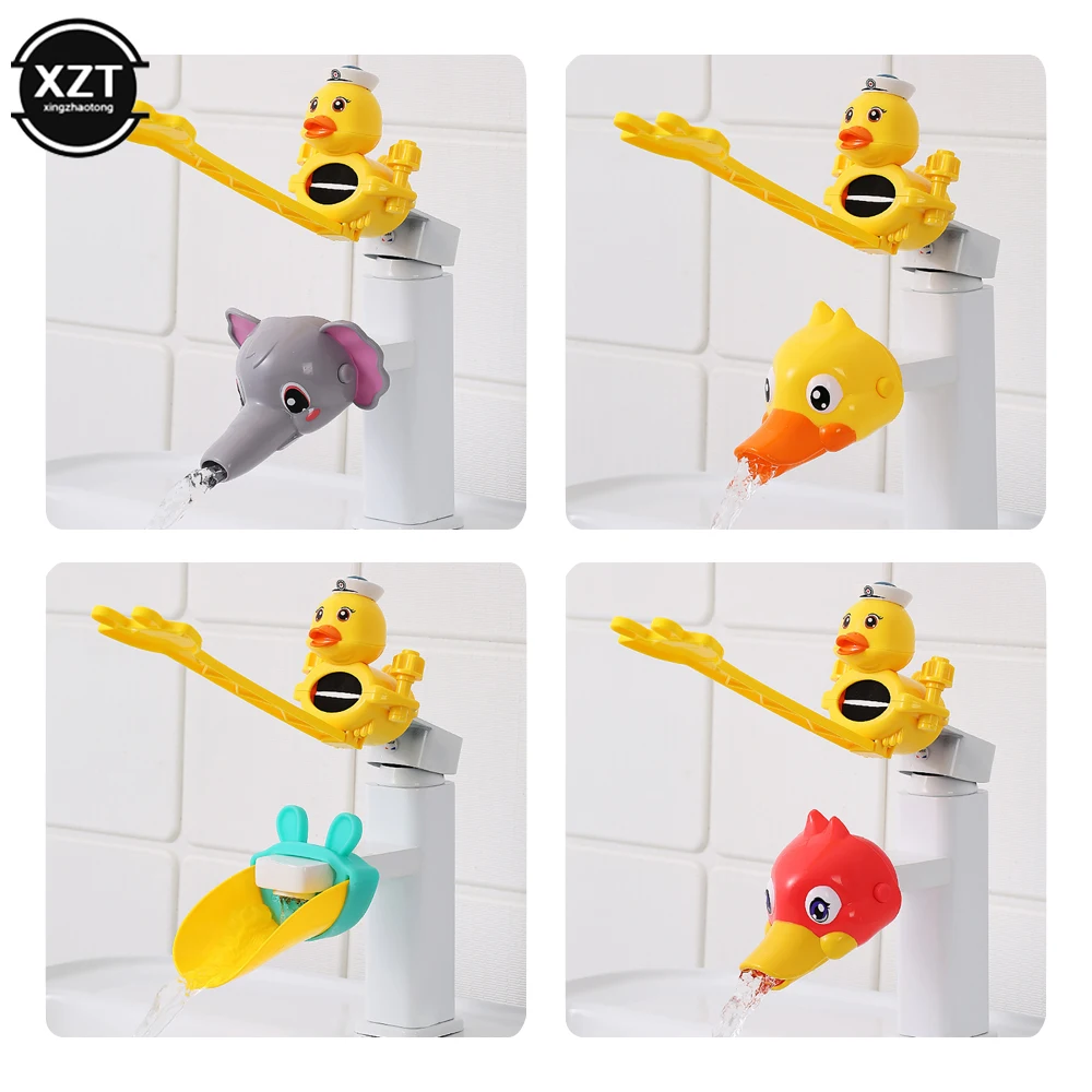 Cartoon Faucet Extender For Kids Hand Washing In Bathroom Sink Animals Accessories Kitchen Convenient for Baby Washing Bath Toys