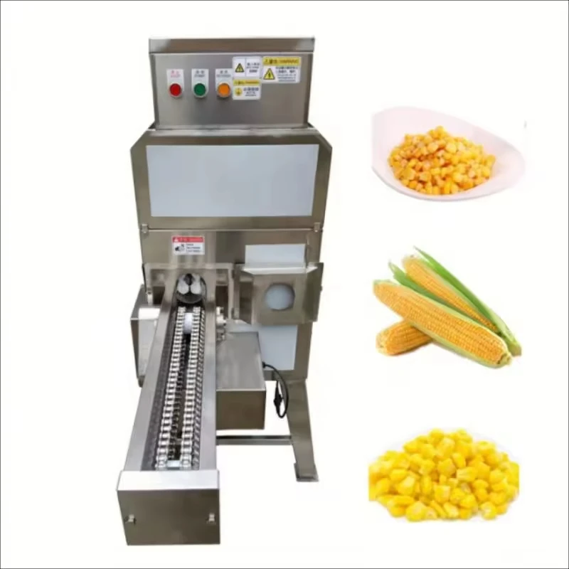 Semi Automatic Corn Thresher Machine Electric Stainless Steel 2KW 220V High Capacity Fresh Maize Sheller Variable Frequency