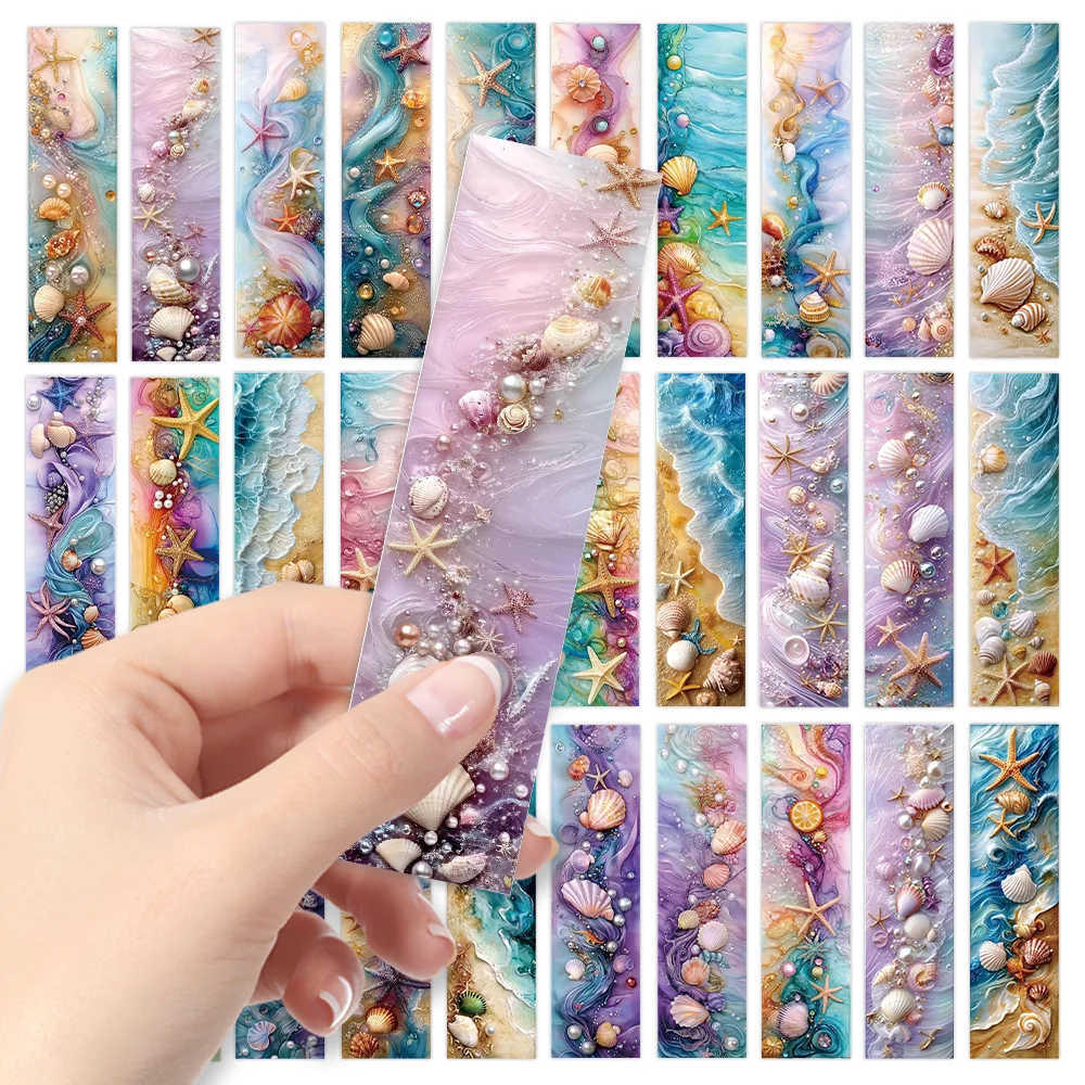 32 Buah, Penanda Laut Fantasi, Pantai/Kerang, Cocok untuk Guru, Pembaca, dan Pecinta Buku, Hadiah Ulang Tahun