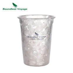 Boundless Voyage Titanium Cup Lightweight Coffee / Beer / Tea Cup 350ml/12oz Water Mug for Outdoor Camping Travel Picnic Ti3087D