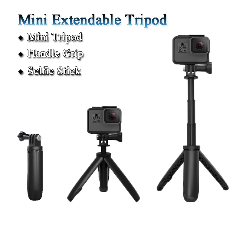 Mini ausziehbares Stativ, faltbares Stativ, tragbares Einbeinstativ für Go Pro Hero 13 12 11, Black Session Osmo Action-Kamera, Vlog-Zubehör – Detail 1