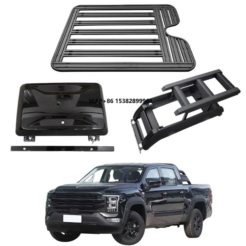 Guality Aluminum Car Roof Cargo Luggage Roof Rack Side Ladder Side Box for Foton TUNLAND V Foton Mars 2023-2024 2025+