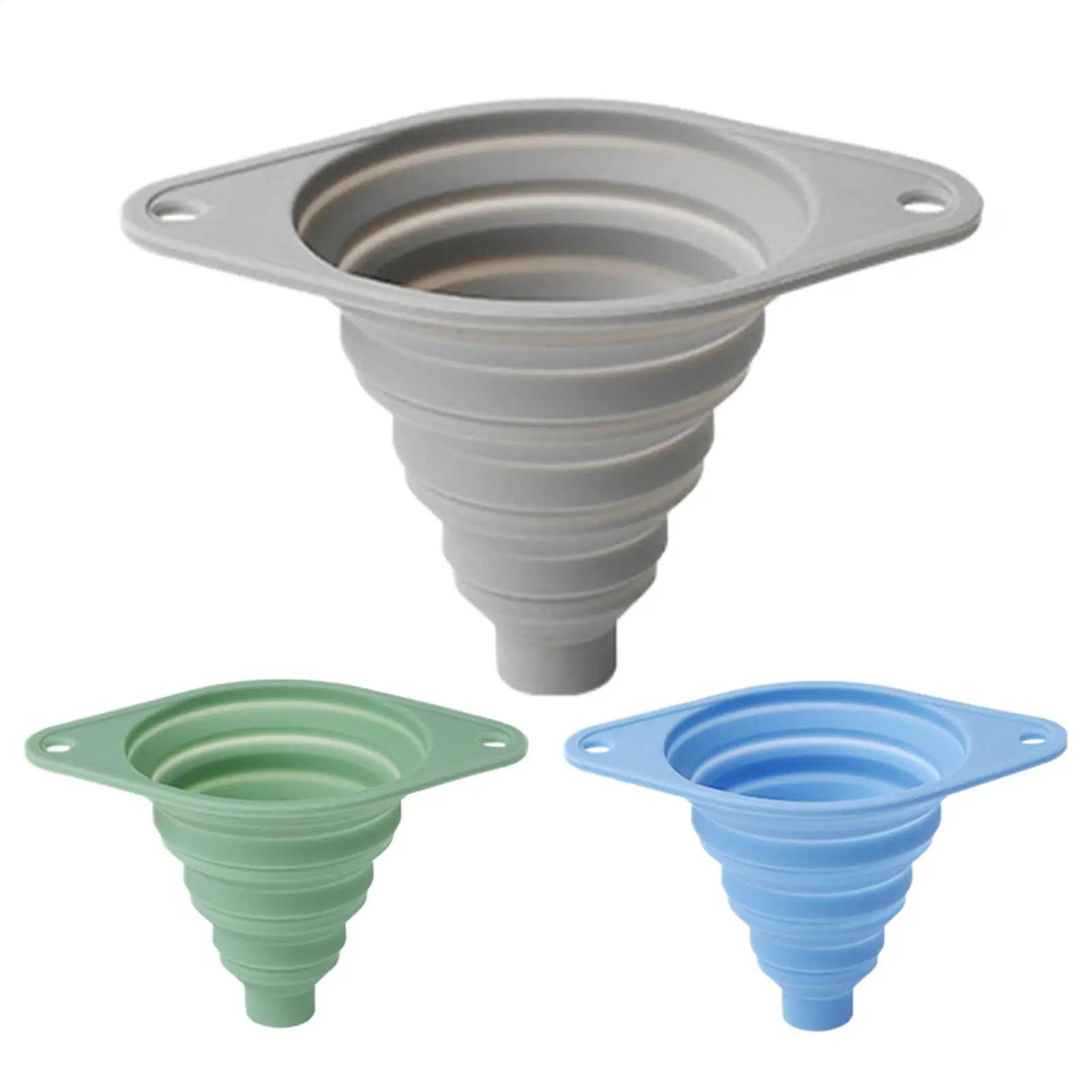 Silicone Collapsible Funnel Food Grade Foldable Wide Mouth Silicone Kitchen Filling Bottles Liquid Transfer Funnel For Oil Wine