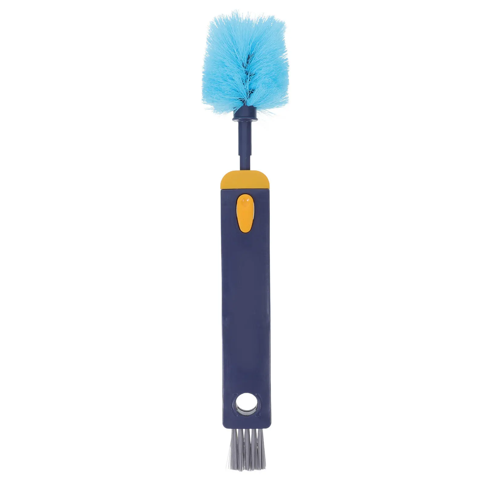4-in-1 Cup Cleaning Brush for Bottles Flasks and Cups Adjustable Length Ergonomic Grip Dense Bristles Silicone PP ABS Bottle