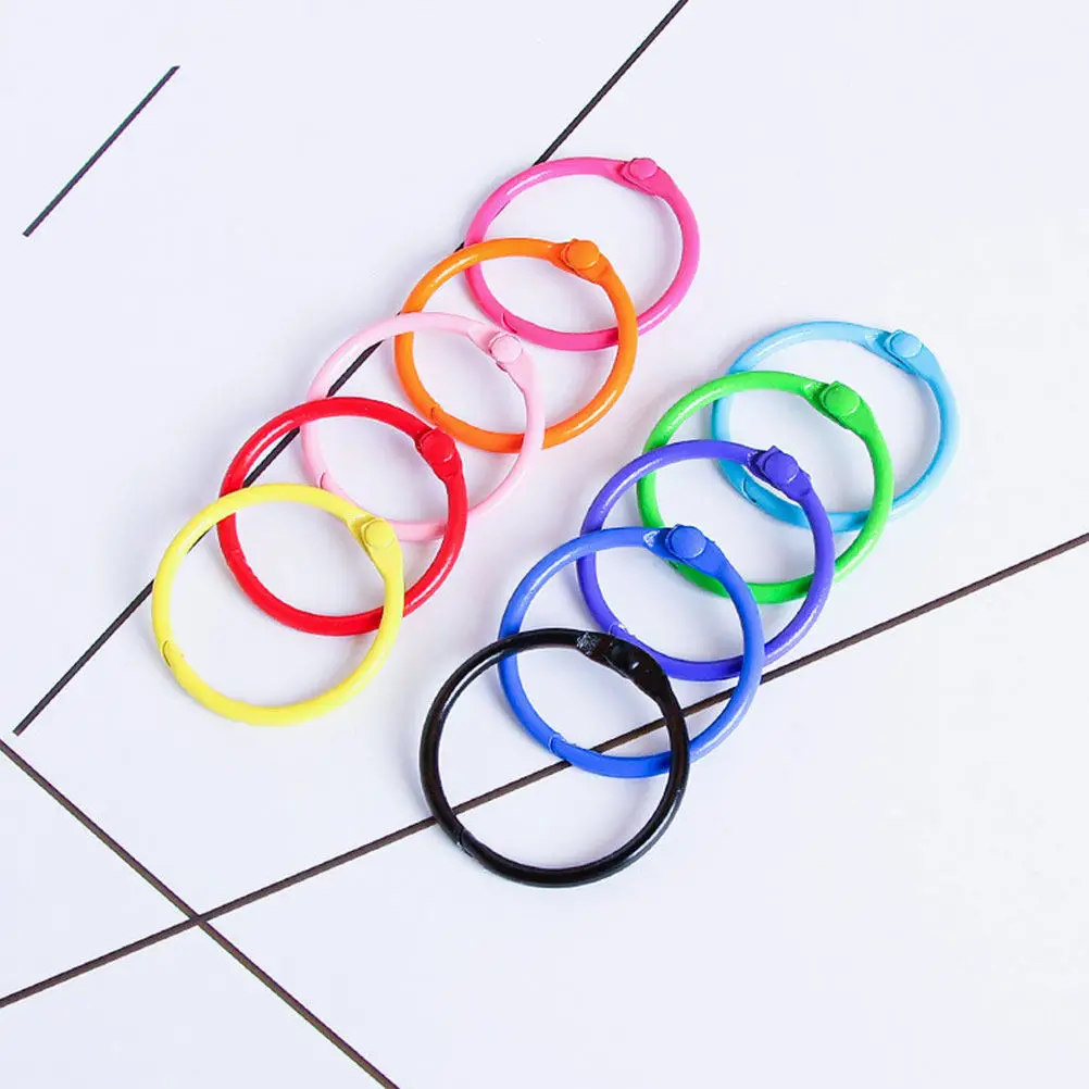 

120 шт. металлических кольцевых переплетов для флеш-карт, планеров, блокнотов, DIY-проектов, износостойкие кольца для книг, кольца для переплета с отрывными листами, для рукоделия