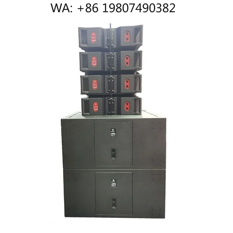 Caixa de Som Line Array de 12 Polegadas, 3 Vias, 400W, Estrutura Metálica, Sistema de Áudio para Eventos ao Vivo em Igrejas
