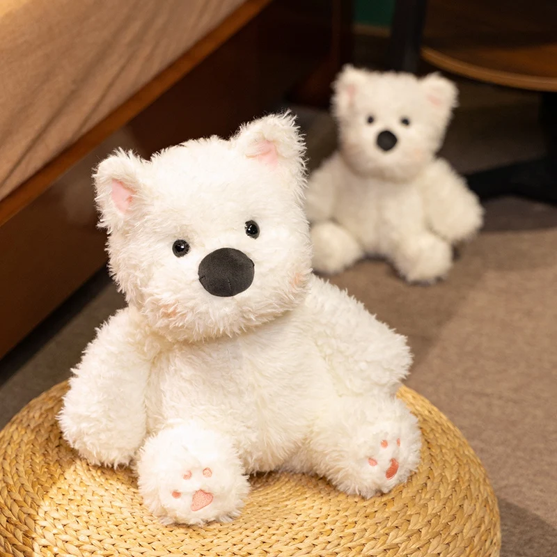 ตุ๊กตาสุนัขเวสต์ไฮแลนด์น่ารัก ขนาด 33/45 ซม. ตุ๊กตาไวท์เทอร์เรียร์ ของเล่นตุ๊กตาสุนัขนุ่มนิ่ม หมอนตุ๊กตาสุนัขน่ารัก ของขวัญวันเกิด/คริสต์มาส