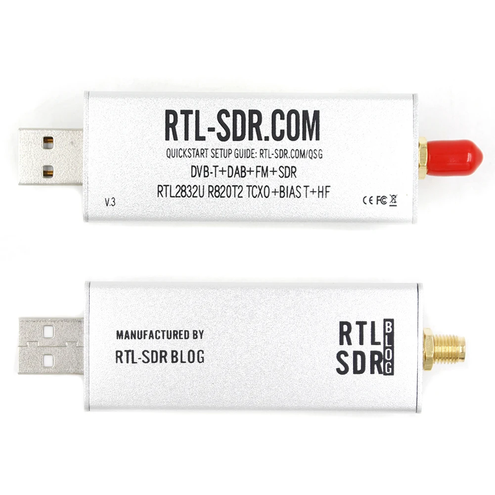 RTL-SDR ตัวรับสัญญาณ RTL บล็อก V3 R820T2 RTL2832U 1PPM ซอฟต์แวร์ TCXO SMA rtlsdr การกำหนดวิทยุ