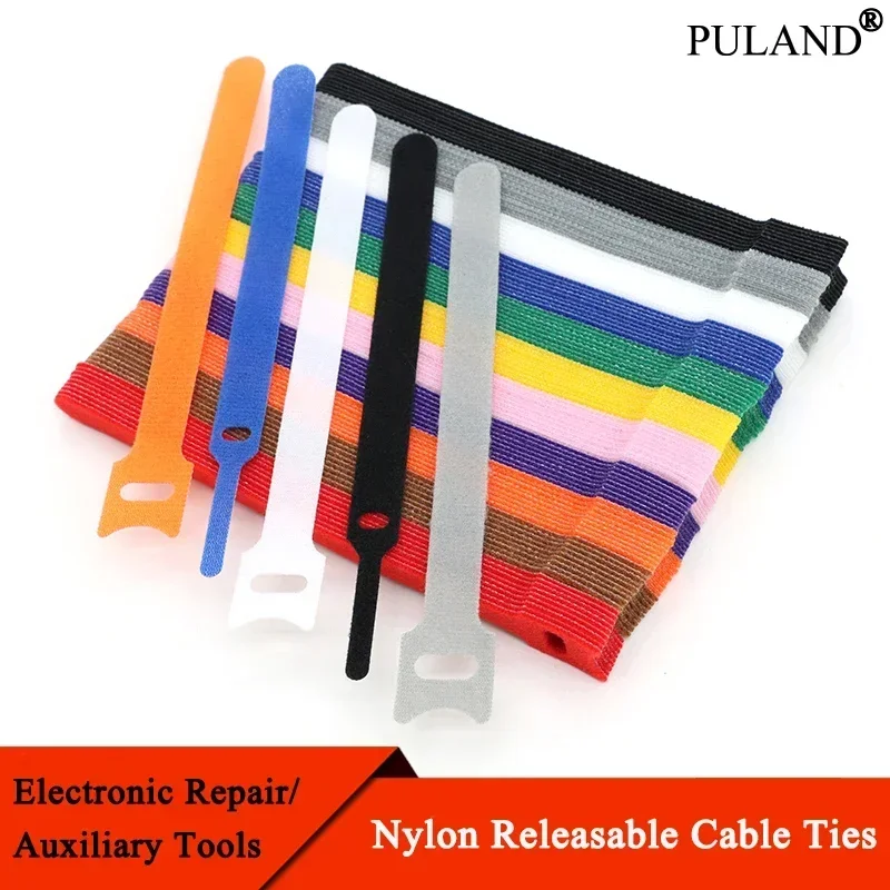 

Releasable Cable Tie 150 200 250 300mm Plastics Fastening Reusable Ties Straps Nylon Wrap Zip Bundle Bandage Cable Organiser